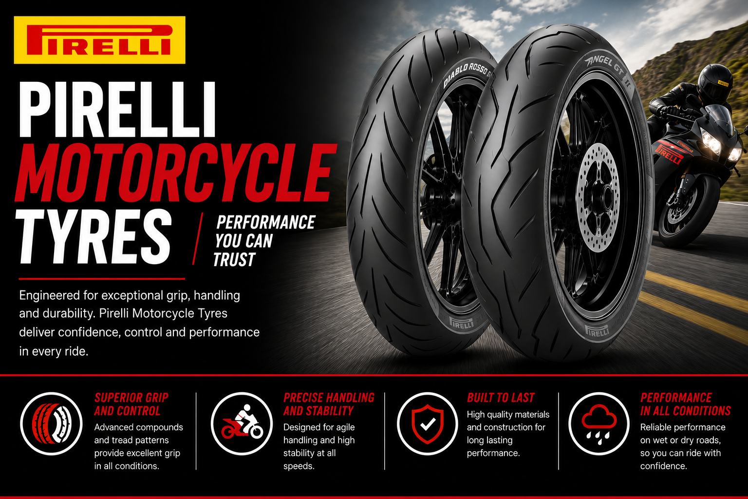 200/65R17 Pirelli Diablo Superbike R SC0 NHS Summer Motorcycle Tyre